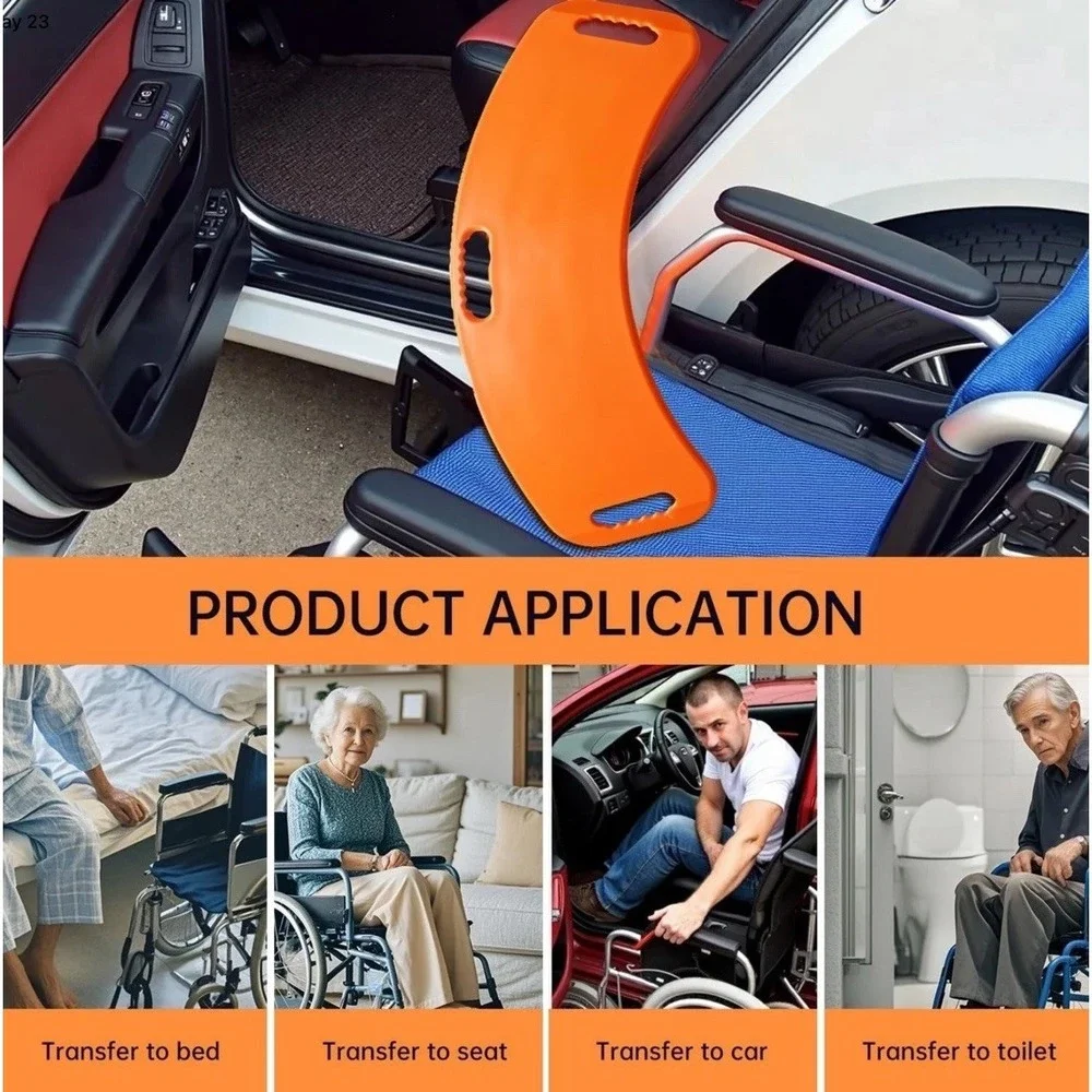 Patient Slide Transfer Board Mobility Assist Device, 440 Lbs Capacity Wheelchair